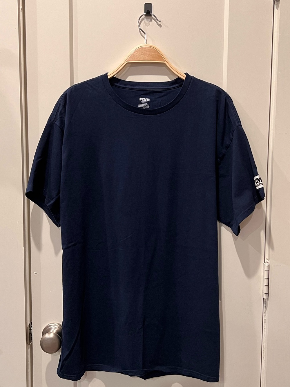 PINK Victoria's Secret Navy Short Sleeve Crew Tee
